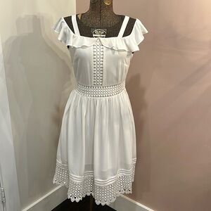 LOFT Cold Shoulder Dress | Cream | XSP | NWT